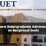 UET Reciprocal Admissions date extended to 30th Sep, 2020